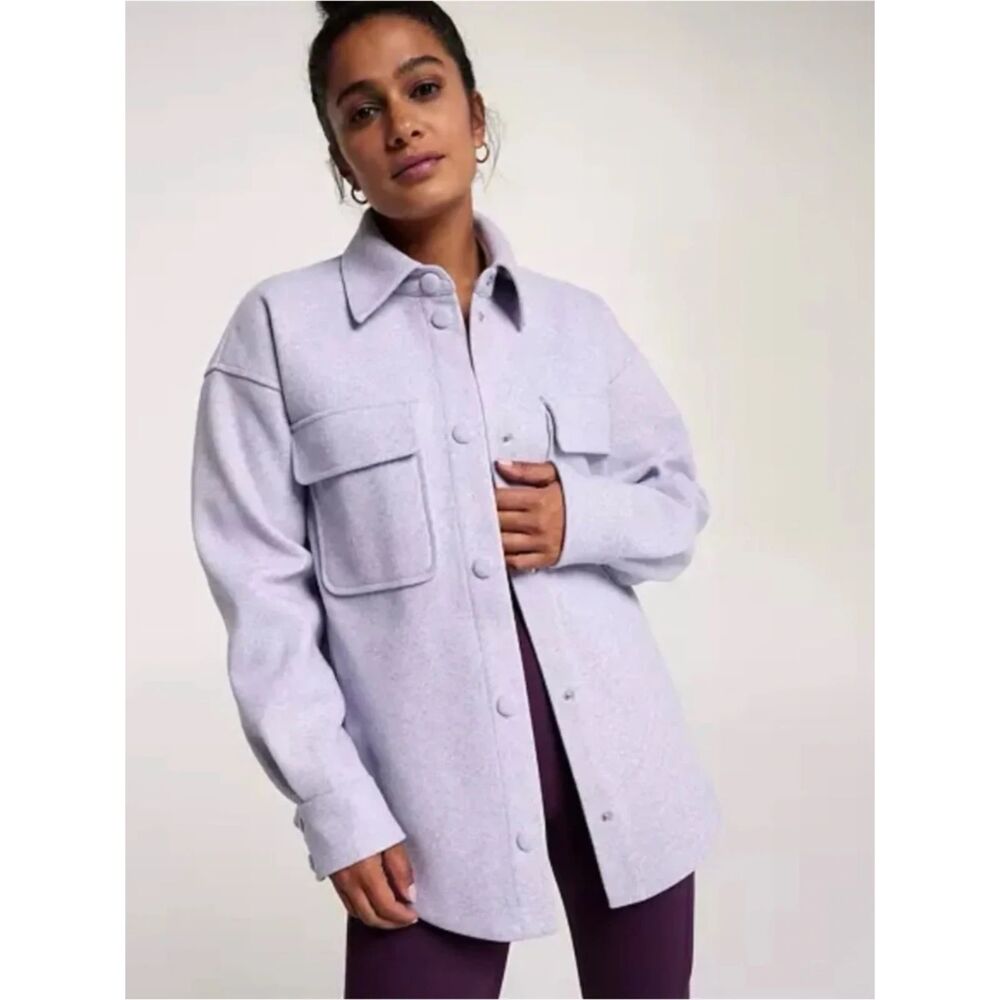 Calia size medium classic lavender utility shacket oversized fit